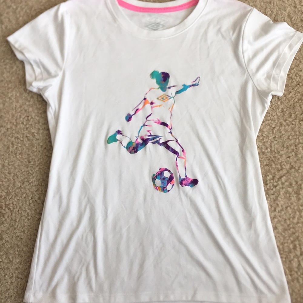 Umbro girls colorful soccer tee